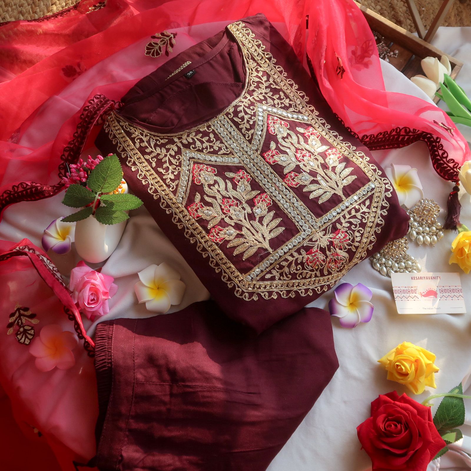 Banno Ki Saheli Suit Set - Mulberry